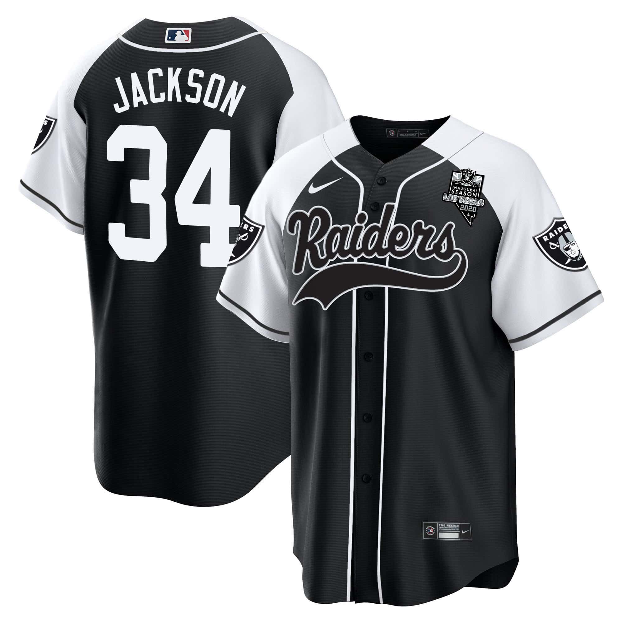 Men Oakland Raiders 34 Jackson Black 2024 Nike Vapor Baseball NFL Jersey style 1